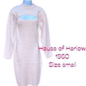 House of Harlow 2 piece sweater dress, pale pink, size small